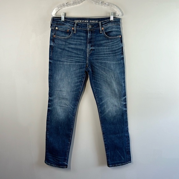American Eagle Airflex+ Slim Straight Jeans Size 32x32 - Picture 1 of 15